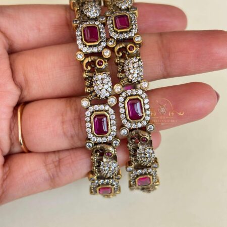 Victorian Ruby/Emerald Bangles