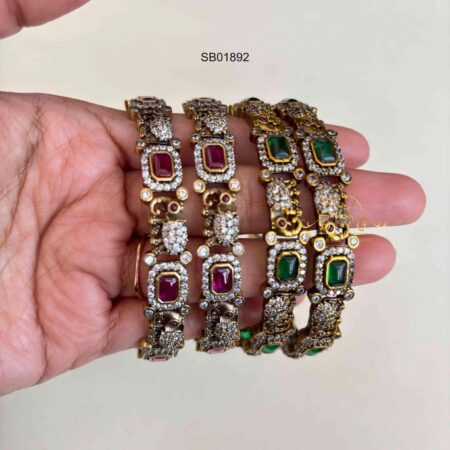 Victorian Ruby/Emerald Bangles