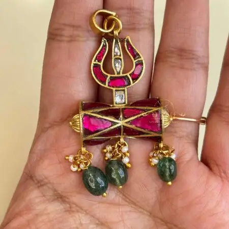 Trishul Jadau Pendant