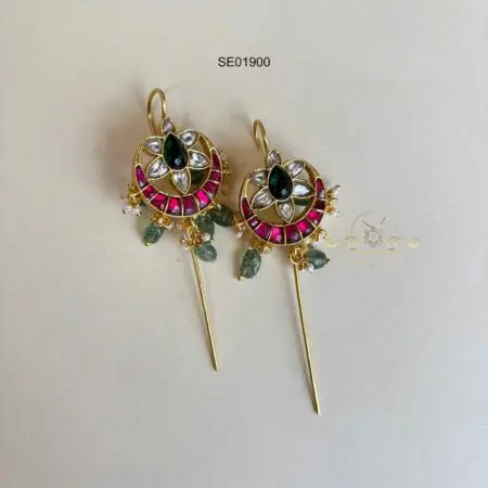 Jadau Moon Bugudi Earrings