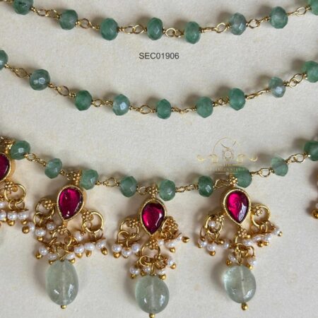 Bridal Jadau Earchains