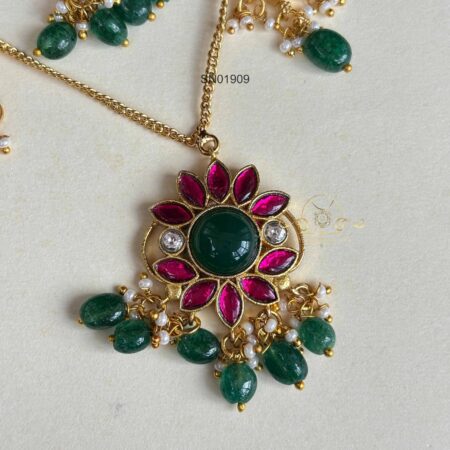 Two Line Jadau Necklace