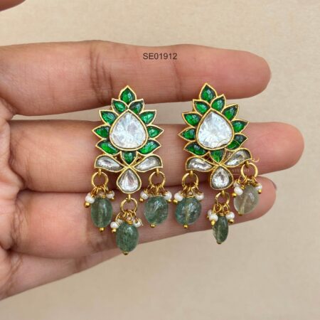 Green Jadau Earrings