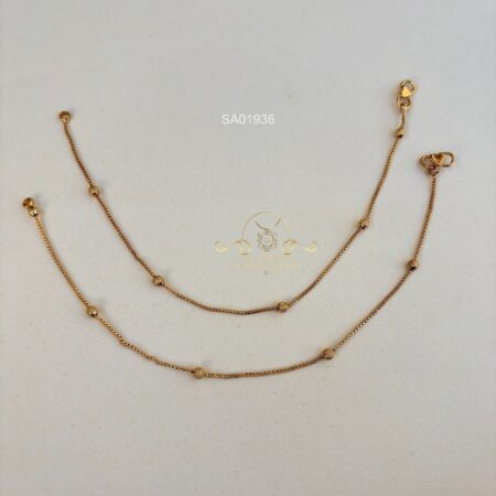 Gold look Alike Ball Chain Anklets