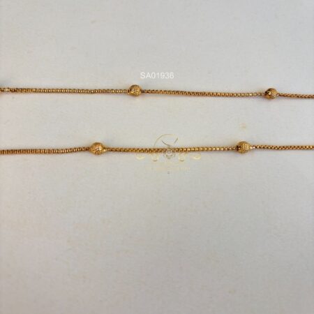 Gold look Alike Ball Chain Anklets