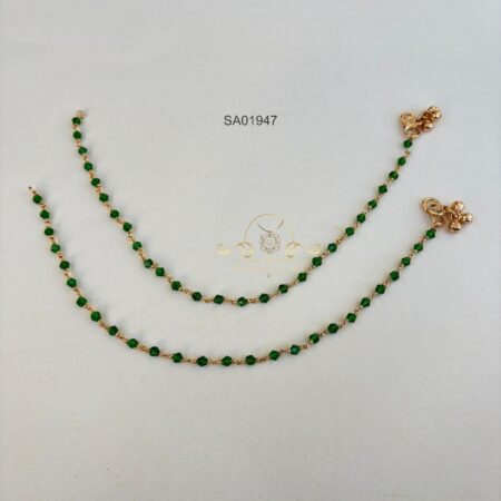 Green Bead Anklets