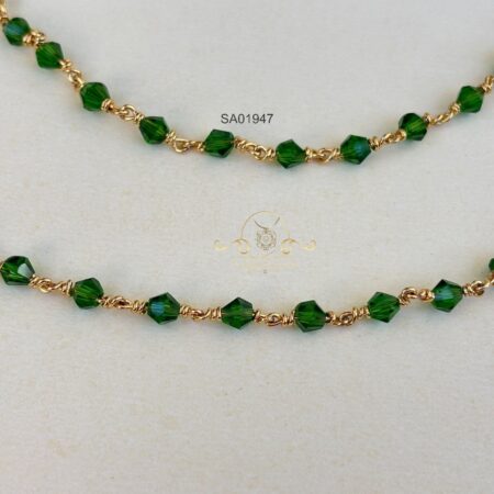 Green Bead Anklets