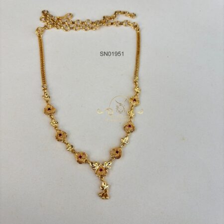 Gold Look Like Flower Necklace