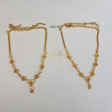 Gold Look Like Flower Necklace