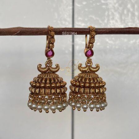 Hoop Jumkis with Pearl Drops