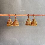 Ruby Emerald Hoop Jhumkis