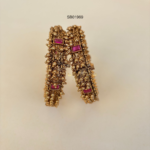 Gold Beads(gejje) Ruby Bangles