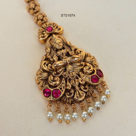 Maang Tikka with Pearl Drops