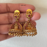 Antique Goddess Lakshmi Dome Jhumki
