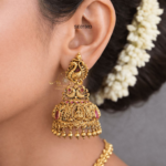 Peacock Ruby Antique Jhumki