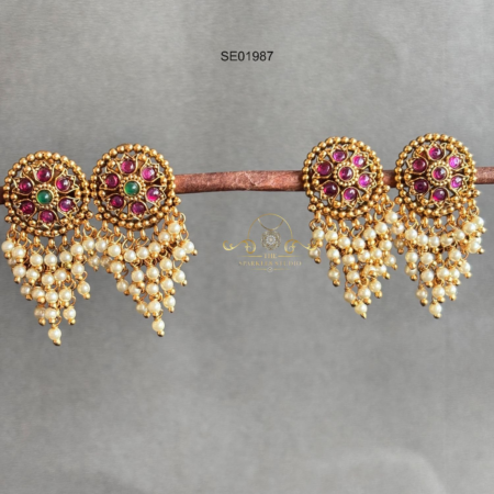 Antique Kemp Stud with Pearl Drops