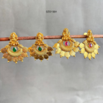 Antique Kasu Goddess Lakshmi Drop Earrings