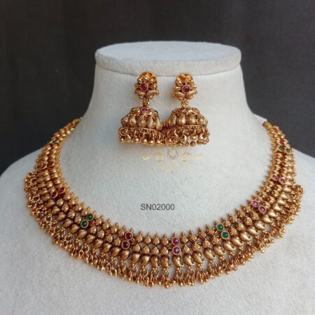 Antique Mango and Gejje Drops Necklace