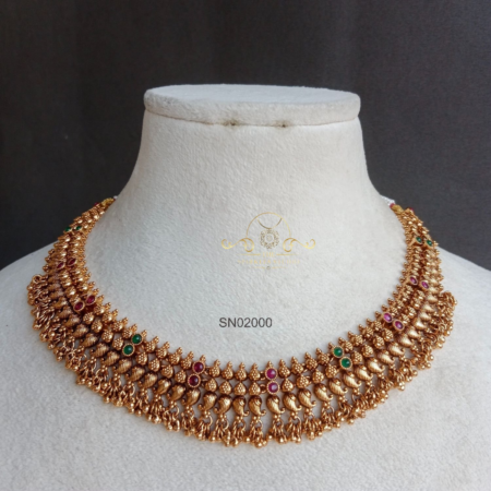 Antique Mango and Gejje Drops Necklace