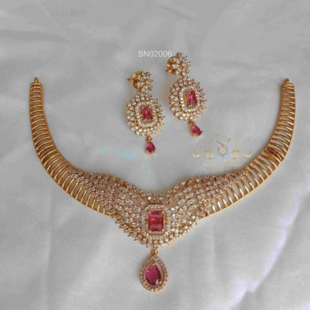 American Diamond Design Necklace