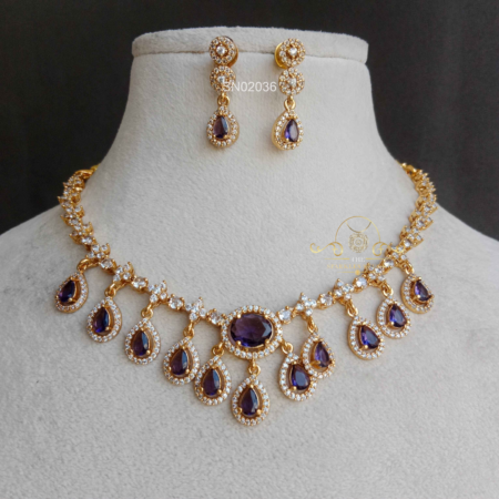 AD Purple Drops Necklace