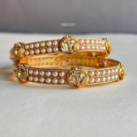 Pearl and Peaock Antique Bangles