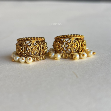 Antique Flower Bugadi Earrings