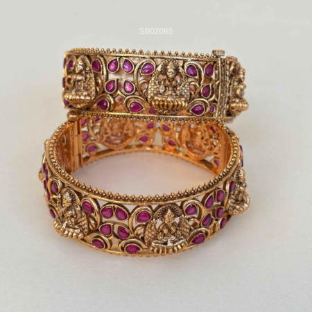 Lakshmi Ruby Antique Bangles