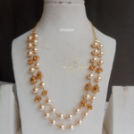 Two Line Swaroski Pearl Mala