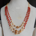 Three Line Bead and Pearl Mala