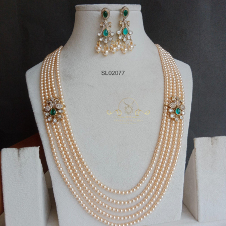 Swaroski Pearl Haram with Victorian Motif