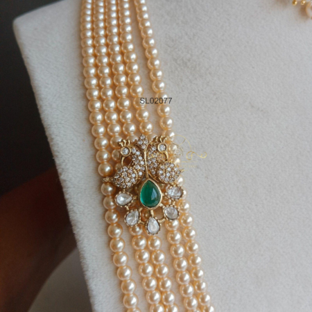 Swaroski Pearl Haram with Victorian Motif