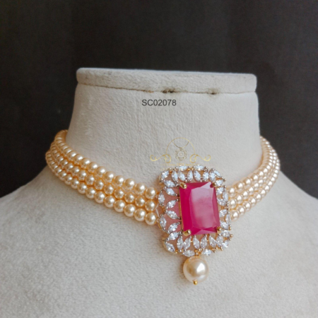 Swaroski Pearl Choker