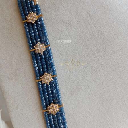 Dark Blue Beads with Pearls Haram