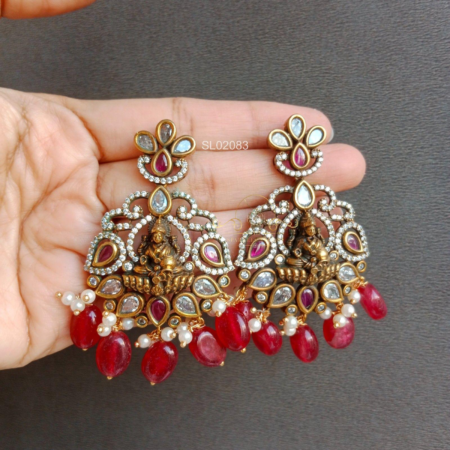 Lakshmi Red Bead and Pearl Haram