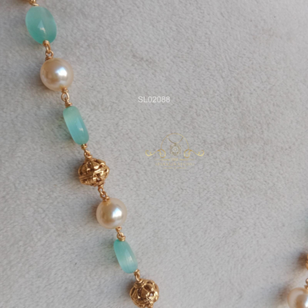 Green Bead Balaji Pendant Haram