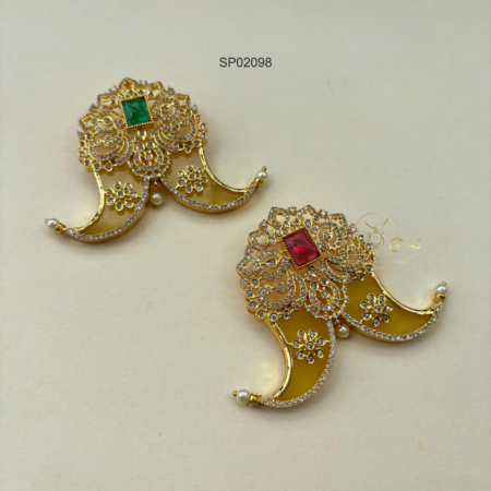 Ruby/Emerald Tiger Nail Pendant