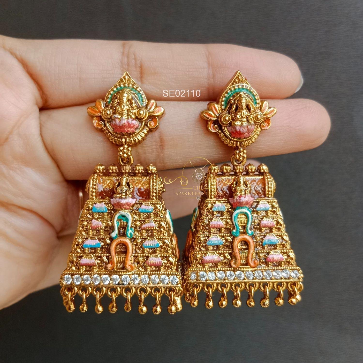 2110_3 Gopuram Jhumki