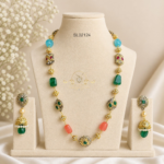 Multi Colour Bead Mala with Jhumki
