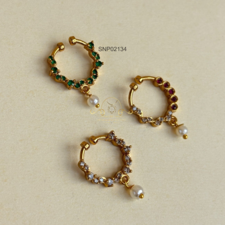 Stone Septum Nose Pin Combo