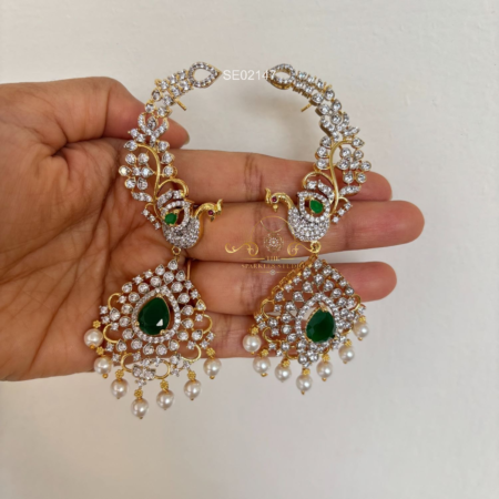 Home 63 peacock AD Earcuffs