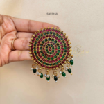 Red and Green Stone Hair Accessory