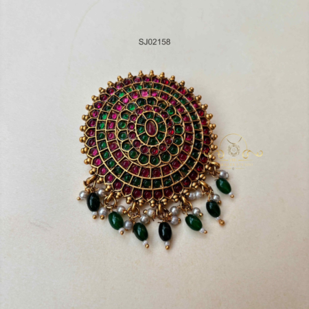 Home 76 Red and Green Stone Hair Accessory