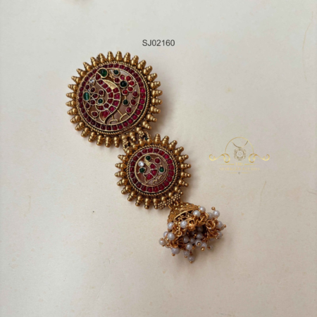 Peacock Kemp Stone Hair Accessory
