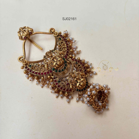 Goddess Lakshmi Pearl Drop Hair Accessory