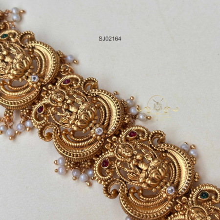 Home 65 Goddess Lakshmi Long Hair Accessory with Pearl Drops