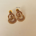 Antique Chandbali Earrings with Goddess Lakshmi Drops