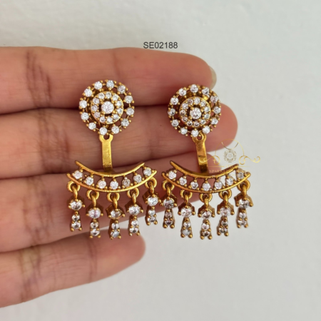 Three Round AD Removable Drop Earrings